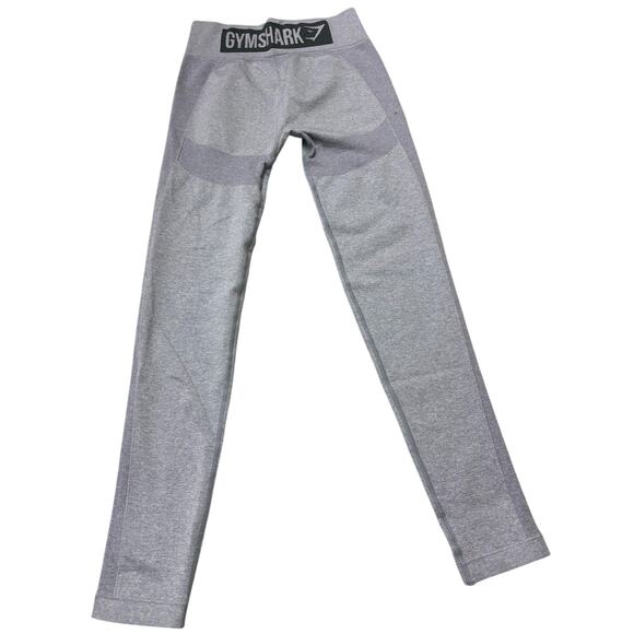 Gymshark Flex High Waisted Leggings Blue Gray Seamless Stretch Sz M Workout Gym - Picture 2 of 4